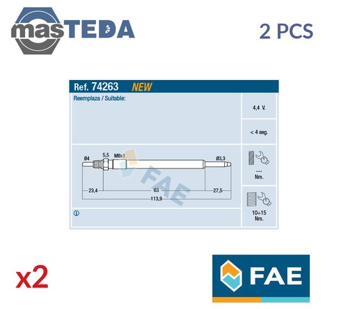 74263 engine glow plugs fae - plugs,