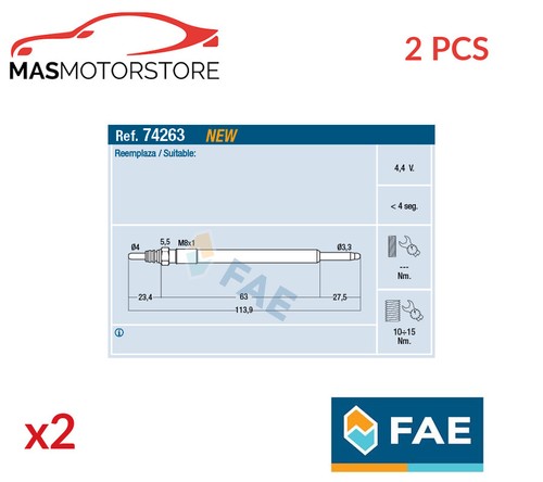 Engine glow plugs fae 74263 - engine,