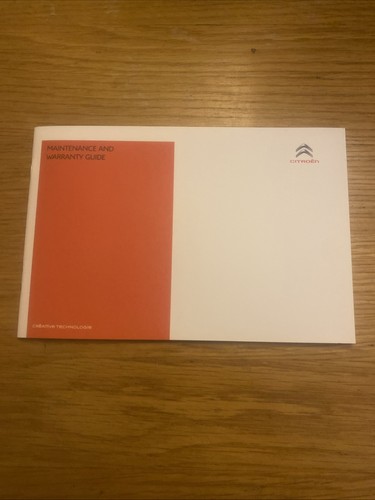 Citroen service book stamped - book,