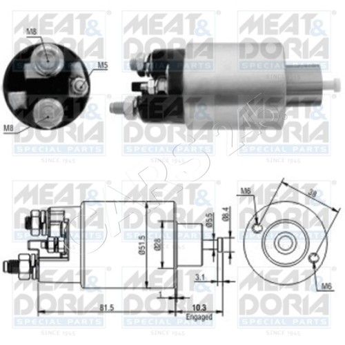 Starter solenoid switch - starter,