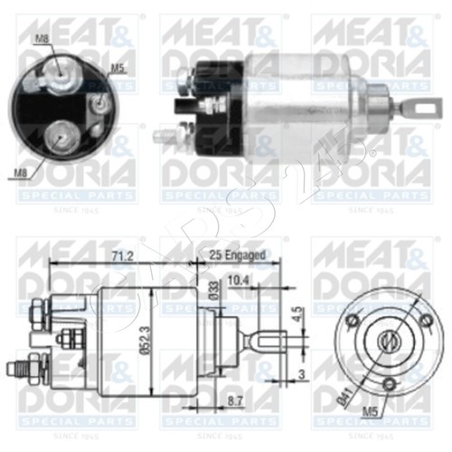 Starter solenoid switch - solenoid, for