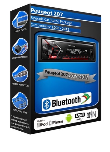 Peugeot 207 car - radio, pioneer